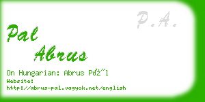 pal abrus business card